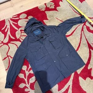 Paul & Shark Navy Raincoat with Hood
